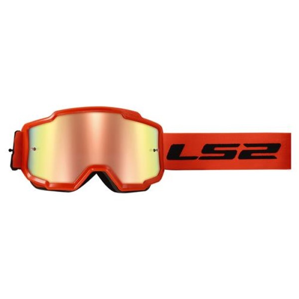 LS2 LS2 CHARGER GOGGLE H-V ORANGE WITH IRIDIUM VISOR